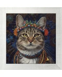 Poster mit Motiv 'Hippie Cat 3'