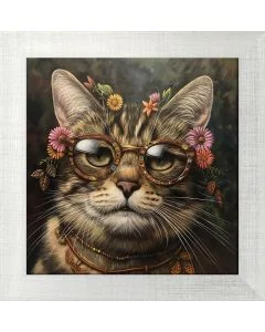 Poster mit Motiv 'Hippie Cat 5'