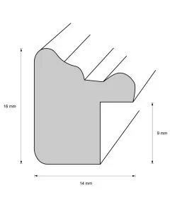 Holzrahmen D125 Silber