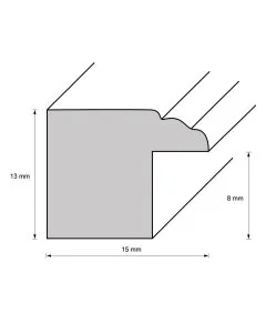 Holzrahmen D138 Braun-Silber