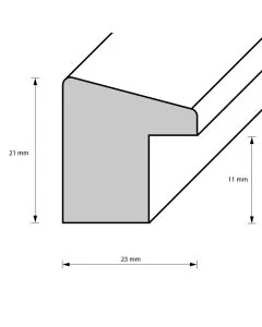 Holzrahmen D215 rotbraun-schwarz