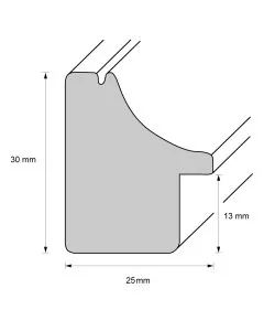 Holzrahmen D260 Weiß-Silber