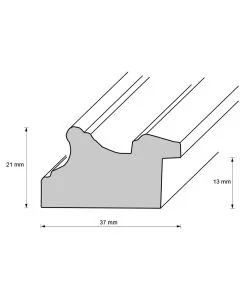 Holzrahmen D377 schwarz-braun-silber