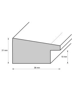 Holzrahmen D380 dunkelrot matt