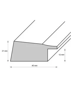 Holzrahmen D381 anthrazit-silber