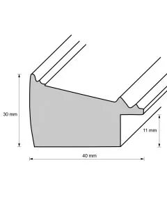 Holzrahmen D454 altweiß-silber