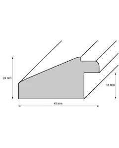 Holzrahmen D460 braun-gelb-gold