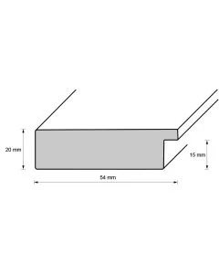 Holzrahmen D502 grau strukturiert