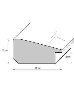 Holzrahmen D605 schwarzbraun