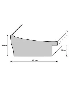 Holzrahmen D705 kaffeebraun matt / glänzend