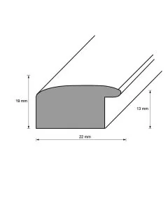 Galerierahmen Design 4210, 25x77, 4 Ausschnitte 15x20 mattschwarz