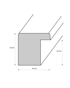 Holzrahmen M4050 Silber