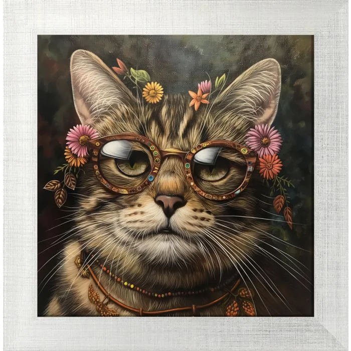 Poster mit Motiv 'Hippie Cat 5'